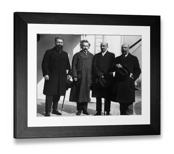 Framed Print : Famous Zionists Arrive in the United States Framed Print : Famous Zionists Arrive in the United States