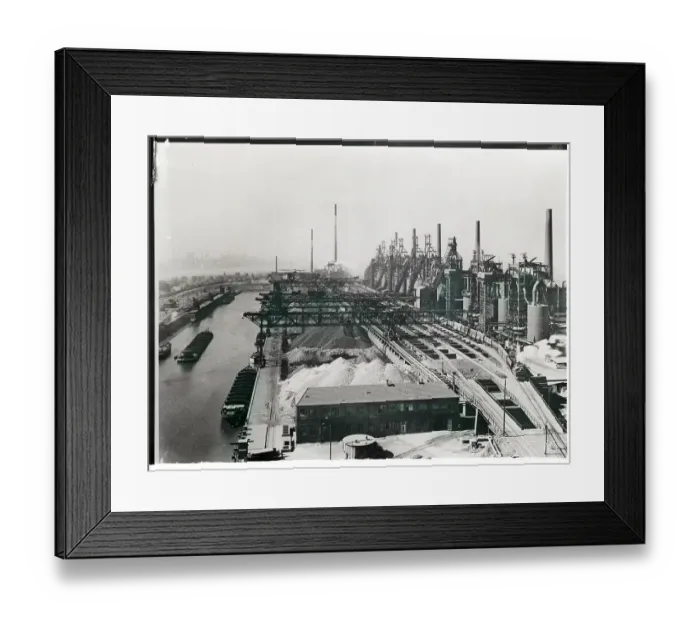 Framed Print : Overview Of Steel Mill W / Railroad Framed Print : Overview Of Steel Mill W / Railroad