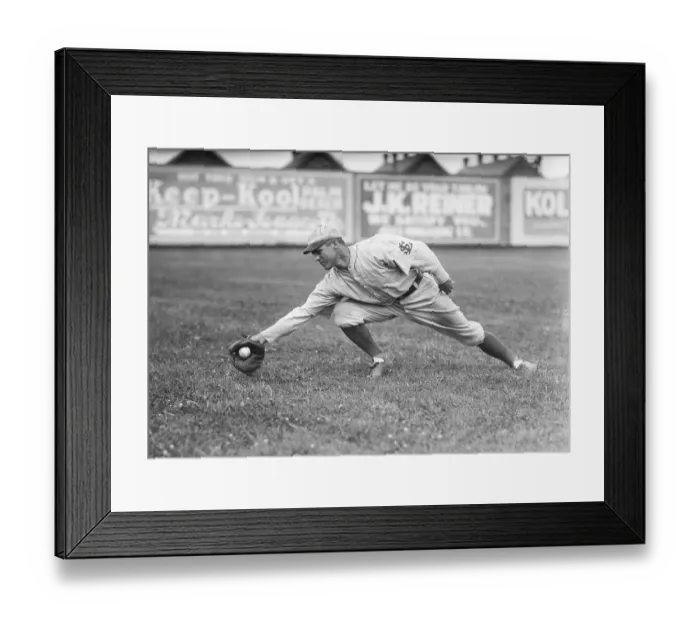Framed Print : George Sisler Shown Fielding A Ball Framed Print : George Sisler Shown Fielding A Ball