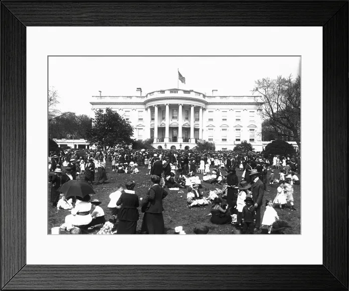 Framed Print : Kids and Parents on White House Lawn Framed Print : Kids and Parents on White House Lawn