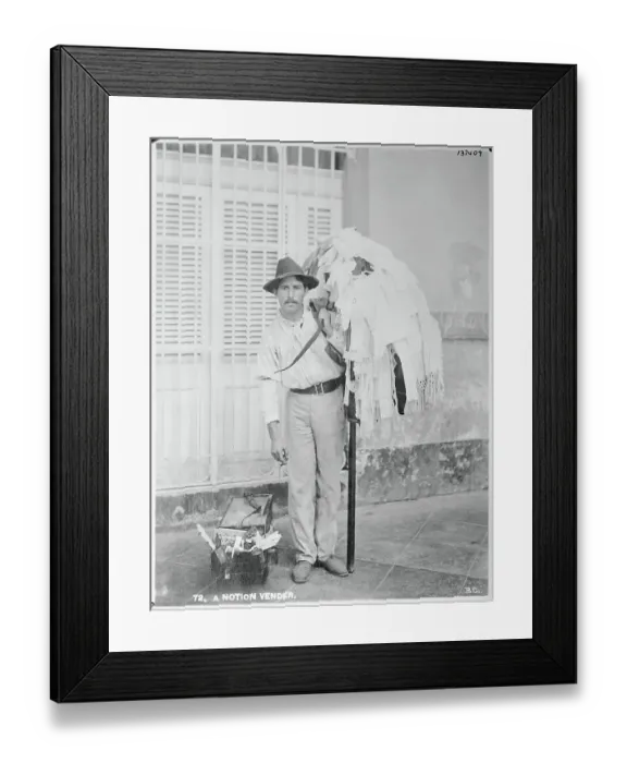 Framed Print : Portrait of Notions Vendor Framed Print : Portrait of Notions Vendor