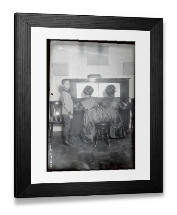 Framed Print : Siamese Twins Playing the Piano Framed Print : Siamese Twins Playing the Piano