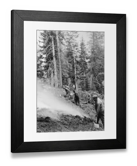 Framed Print : Forest Rangers on the Fire Line