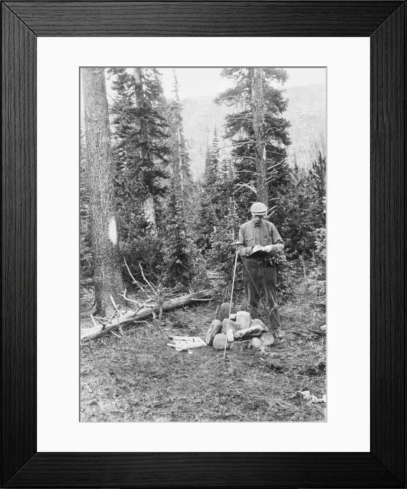 Framed Print : Forest Ranger Hiking Framed Print : Forest Ranger Hiking