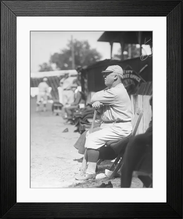 Framed Print : Coach John McGraw Sitting in Dugout Framed Print : Coach John McGraw Sitting in Dugout