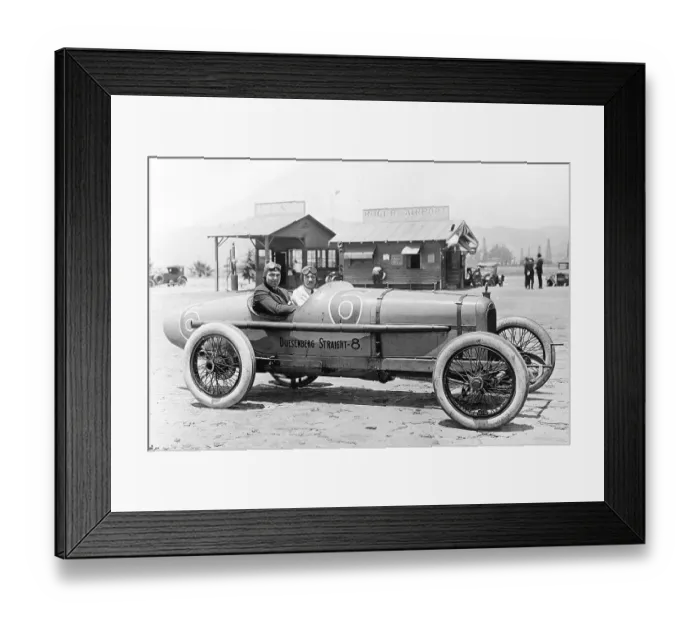 Framed Print : Jack Dempsey In Duesenberg Racing Car Framed Print : Jack Dempsey In Duesenberg Racing Car