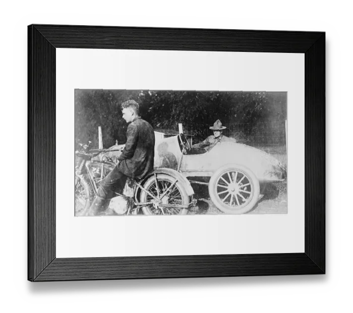 Framed Print : Charles Lindbergh at Finish of Motorcycle Race Framed Print : Charles Lindbergh at Finish of Motorcycle Race