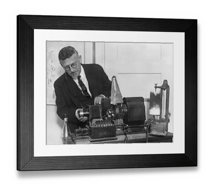 Framed Print : Dr.Albert Abrams, Founder;Baby Blood Test