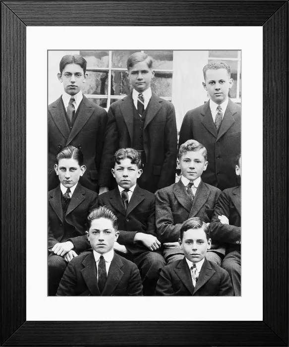 Framed Print : Howard Hughes with Schoolmates
