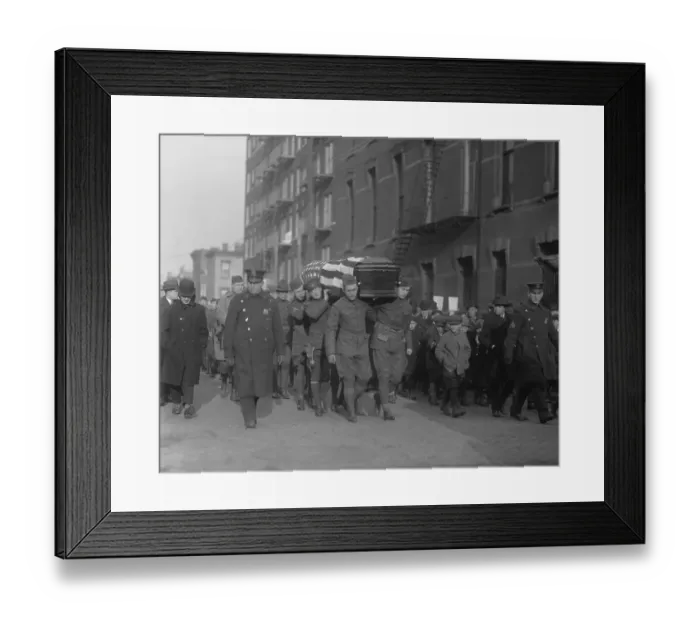 Framed Print : Soldiers Carrying Monk Eastman's Coffin Framed Print : Soldiers Carrying Monk Eastman's Coffin