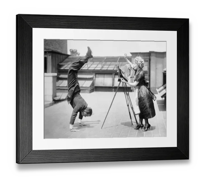 Framed Print : Mary Pickford Taking Fairbanks Picture Framed Print : Mary Pickford Taking Fairbanks Picture