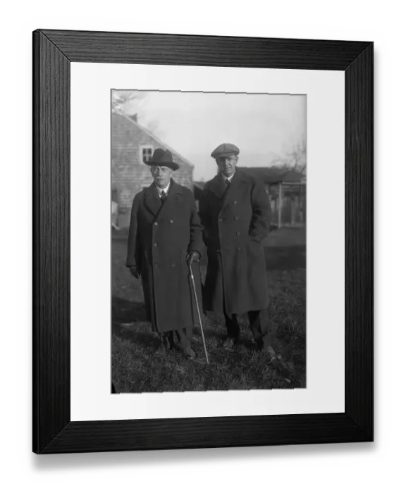 Framed Print : Brig. Gen. John T. Thompson and Son, Col. Marcella Thompson
