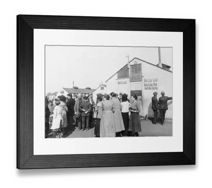 Framed Print : Polish Jew Refugees in Camp Quarantine