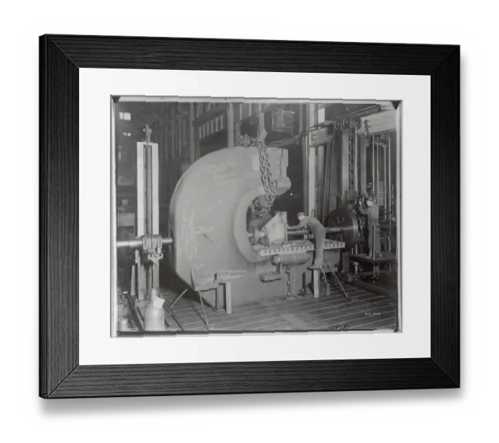 Framed Print : Workmen in Bement-Miles Machining Company Framed Print : Workmen in Bement-Miles Machining Company