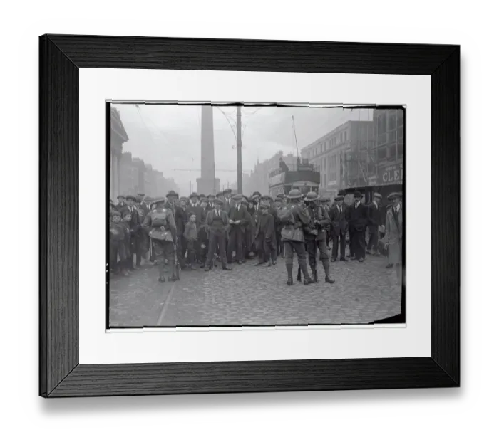 Framed Print : Soldiers Holding Back Crowd in Streets Following Riots Framed Print : Soldiers Holding Back Crowd in Streets Following Riots