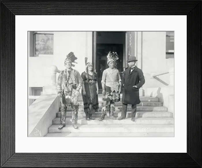 Framed Print : Native Americans with Commissioner of Indian Affairs
