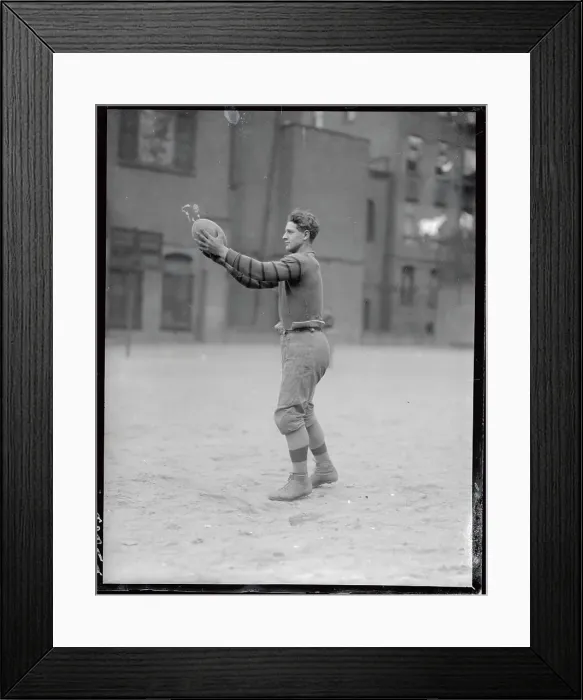 Framed Print : Lou Gehrig Playing Football in High School Framed Print : Lou Gehrig Playing Football in High School