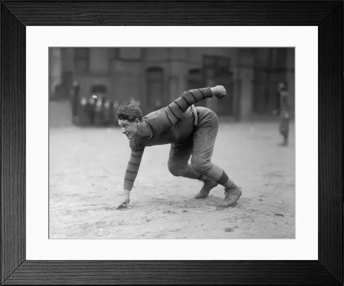 Framed Print : Lou Gehrig Playing Football in High School Framed Print : Lou Gehrig Playing Football in High School