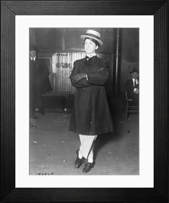 Framed Print : Woman Arrested For Wearing Male Attire Framed Print : Woman Arrested For Wearing Male Attire