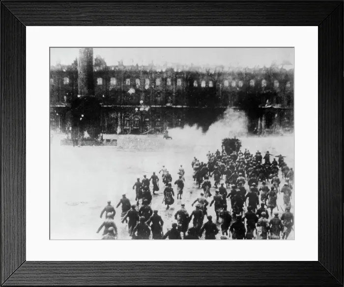 Framed Print : Reenactment of the Attack on the Winter Palace Framed Print : Reenactment of the Attack on the Winter Palace