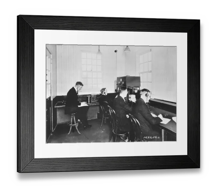Framed Print : Radio Broadcasters During Harding and Cox Election Runoff Framed Print : Radio Broadcasters During Harding and Cox Election Runoff