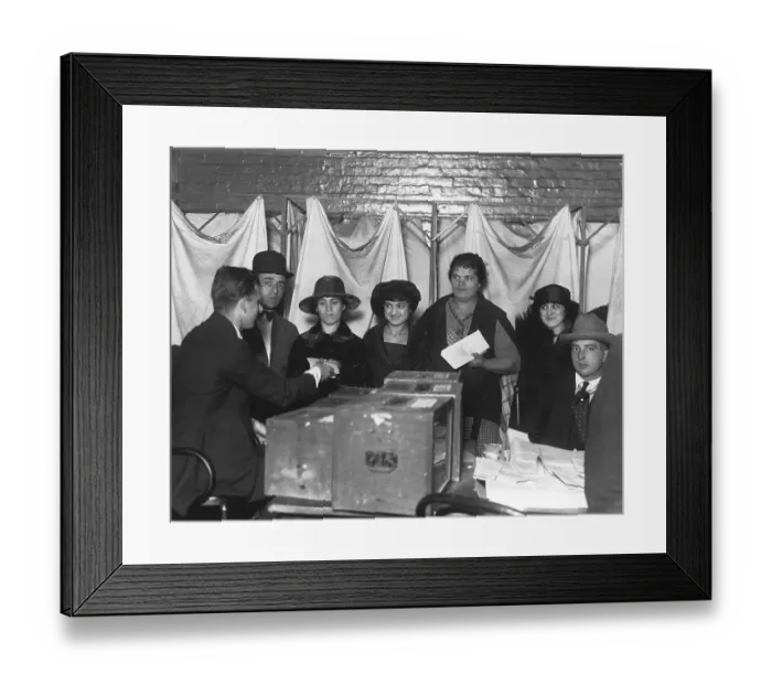 Framed Print : Women Voting for President Framed Print : Women Voting for President