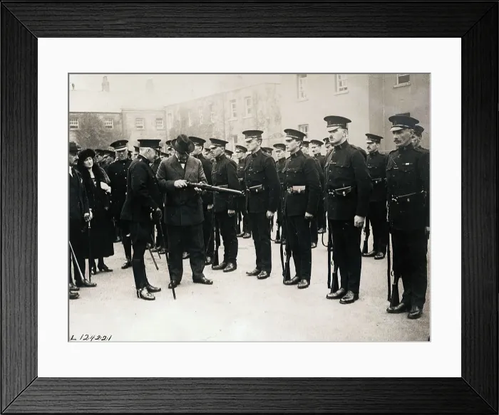 Framed Print : Sir Hamer Greenwood Inspecting Guns Framed Print : Sir Hamer Greenwood Inspecting Guns
