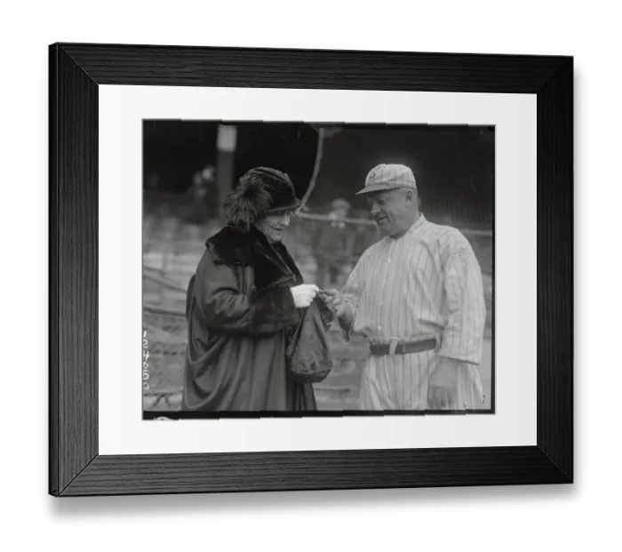 Framed Print : Mrs. Wilbert Robinson Gives Husband a Medal Framed Print : Mrs. Wilbert Robinson Gives Husband a Medal