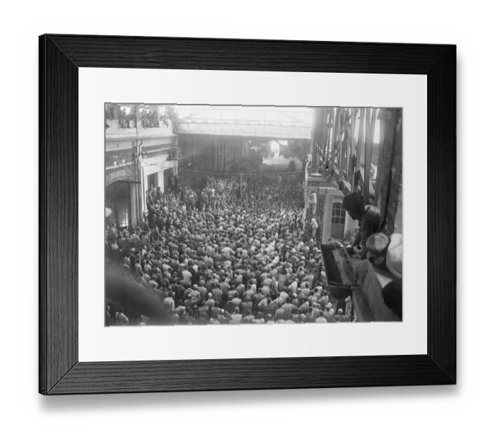 Framed Print : Crowd at Meeting at Fiat Framed Print : Crowd at Meeting at Fiat