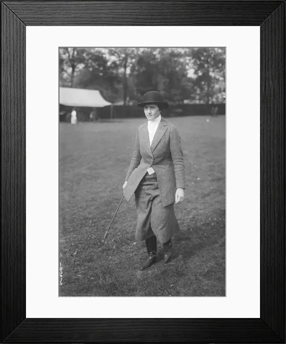 Framed Print : Woman Walking In Long Skirt And Jacket Framed Print : Woman Walking In Long Skirt And Jacket