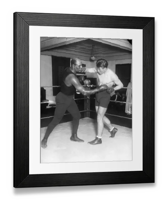 Framed Print : Georges Carpentier Sparring with Joe Jeanette Framed Print : Georges Carpentier Sparring with Joe Jeanette
