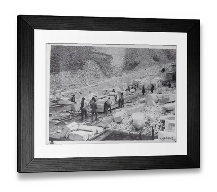 Framed Print : Work Site for Transporting Marble Materials Framed Print : Work Site for Transporting Marble Materials