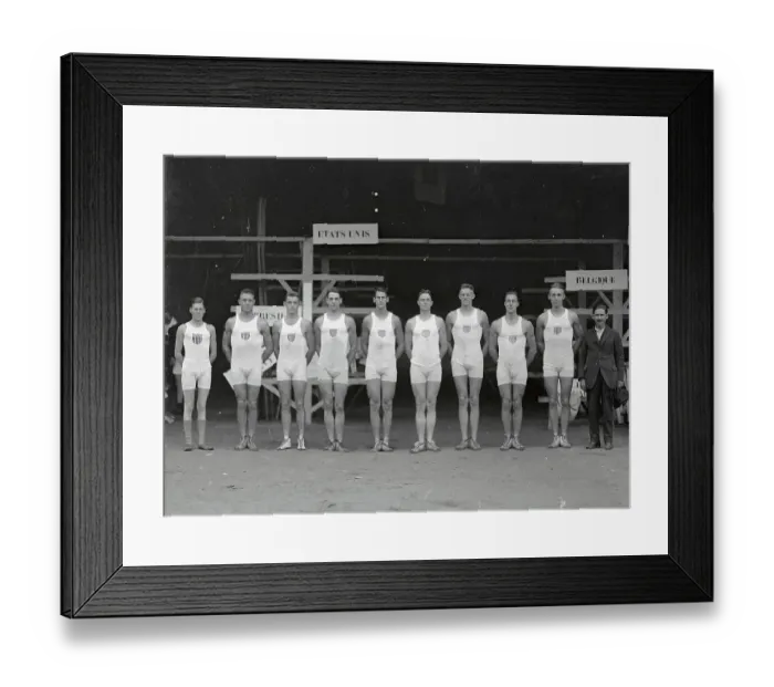 Framed Print : Portrait of The Navy Eight at The Antwerp Olympic Games Framed Print : Portrait of The Navy Eight at The Antwerp Olympic Games