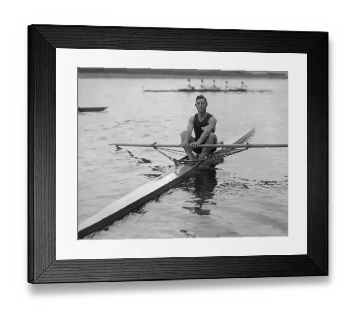 Framed Print : Evert Eyken of Holland Winning Two Heat Singles at Antwerp Olympics Framed Print : Evert Eyken of Holland Winning Two Heat Singles at Antwerp Olympics