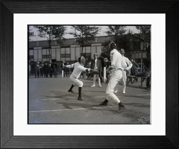 Framed Print : Cunningham Of The U.S. Fencing Italy