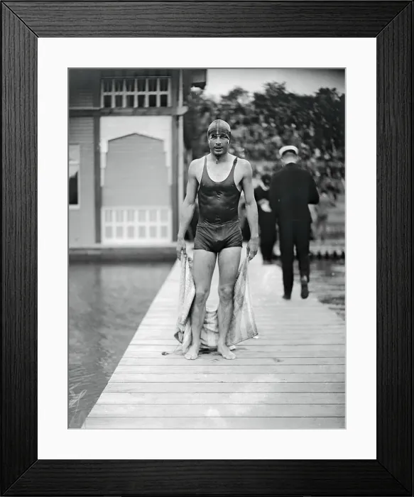 Framed Print : Olympic Swimmer of 1920 Framed Print : Olympic Swimmer of 1920