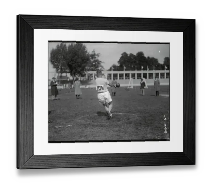 Framed Print : James McEachern Throwing Fifty Six Pound Weight Framed Print : James McEachern Throwing Fifty Six Pound Weight