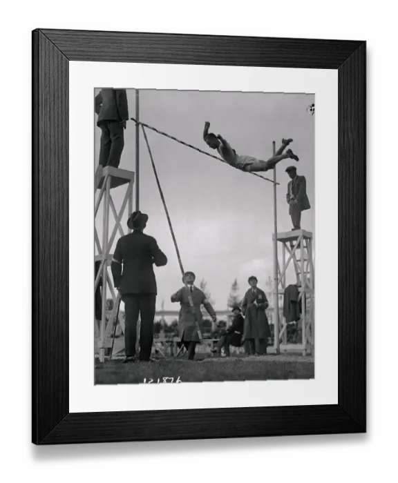 Framed Print : Olympian Pole Vault Jumper in Action Framed Print : Olympian Pole Vault Jumper in Action