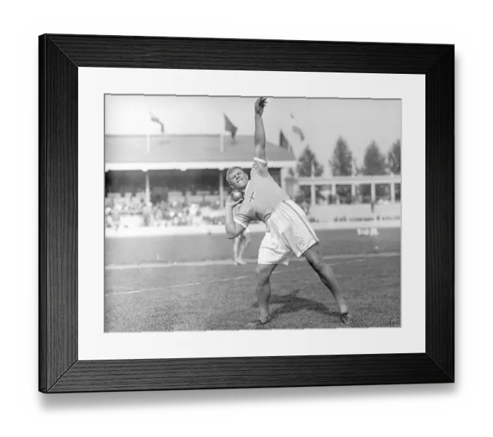 Framed Print : Willie Porolla During the Shot-Put Event Framed Print : Willie Porolla During the Shot-Put Event