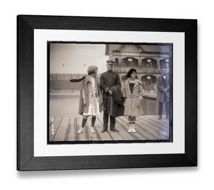 Framed Print : Athletes Posing with Navy Lieutenant Framed Print : Athletes Posing with Navy Lieutenant