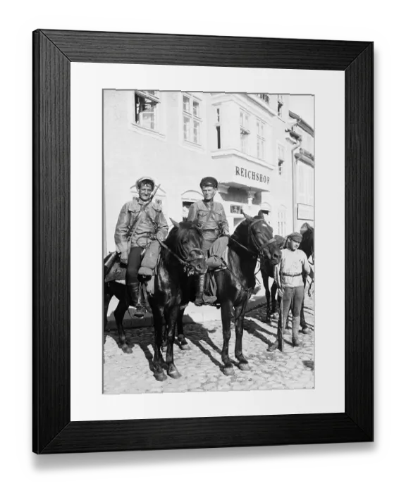 Framed Print : Russian Troops Traveling by Horseback Framed Print : Russian Troops Traveling by Horseback