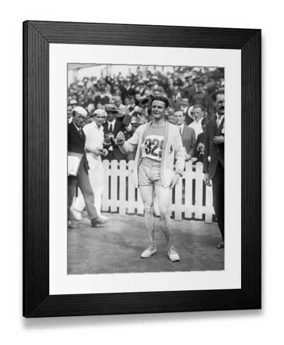 Framed Print : Olympic Track Star Joseph Guillemot