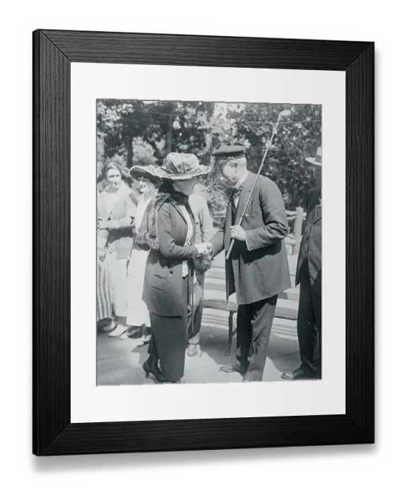 Framed Print : Sir Thomas Lipton Meeting Mrs. Whitford Buchan Framed Print : Sir Thomas Lipton Meeting Mrs. Whitford Buchan