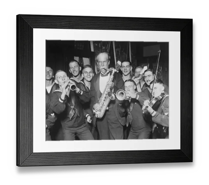Framed Print : Sir Thomas Lipton Playing Saxophone