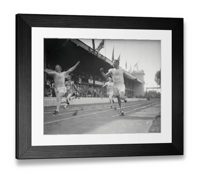 Framed Print : Olympic Track Stars in Action Framed Print : Olympic Track Stars in Action