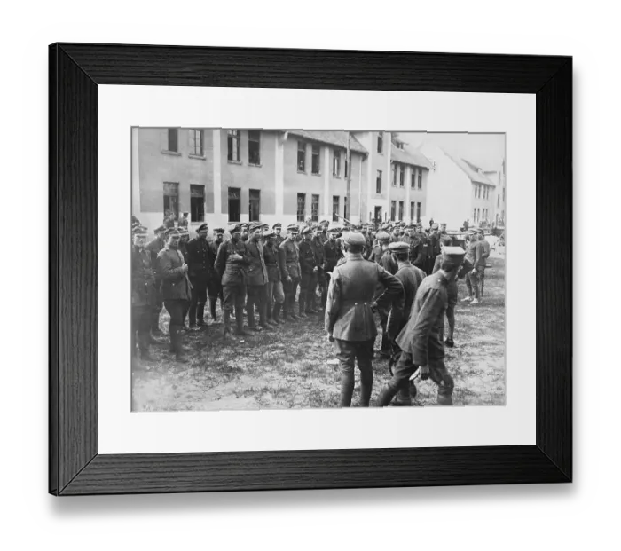 Framed Print : Polish Officer Grouping His Men for Battle Framed Print : Polish Officer Grouping His Men for Battle