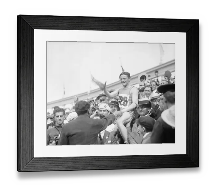 Framed Print : Joseph Guillemot After Winning Gold Medal