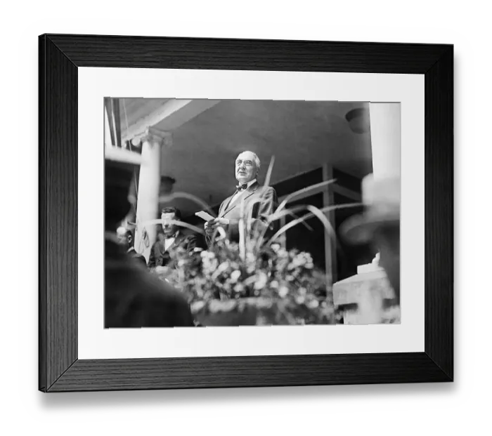 Framed Print : Warren Harding Giving Speech Framed Print : Warren Harding Giving Speech