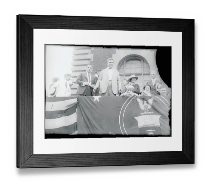 Framed Print : Commisioner Addressing Immigrants