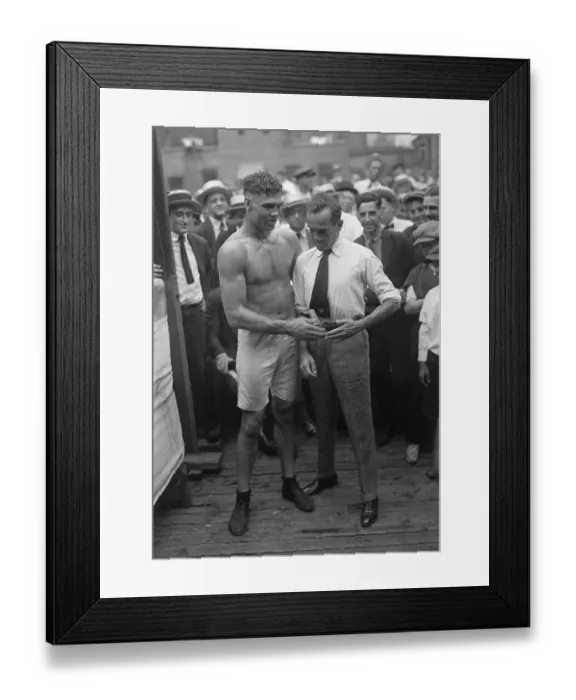 Framed Print : Jack Dempsey Shaking Hand of Al Jolson Framed Print : Jack Dempsey Shaking Hand of Al Jolson